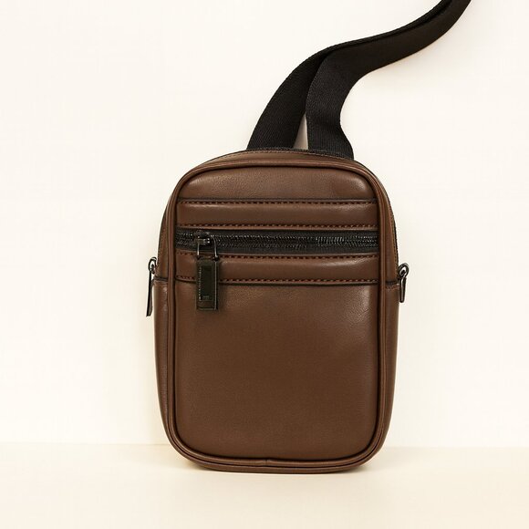 Zara Men’s Brown Crossbody Shoulder Bag – New Without Tags + Dust Bag - Picture 1 of 6